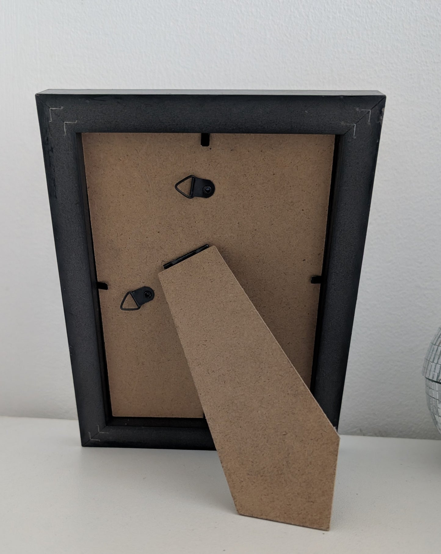 5 x 7" Picture frame, with Silver skulls + stars detailing. Gothic Modern Home Decor