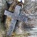 Handmade Wooden Cross Necklace Black Silver Goth Whitby Church Gothic Great Gift E4