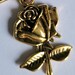 Pretty Gold Roses Drop Earrings Party Holiday Gothic Whitby Festival Great Gift ER2