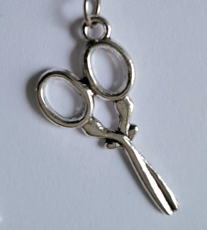 Silver Scissors Drop Earrings Party Holiday Hairdresser Gothic Whitby Holiday Craft Festival Great Gift ER4