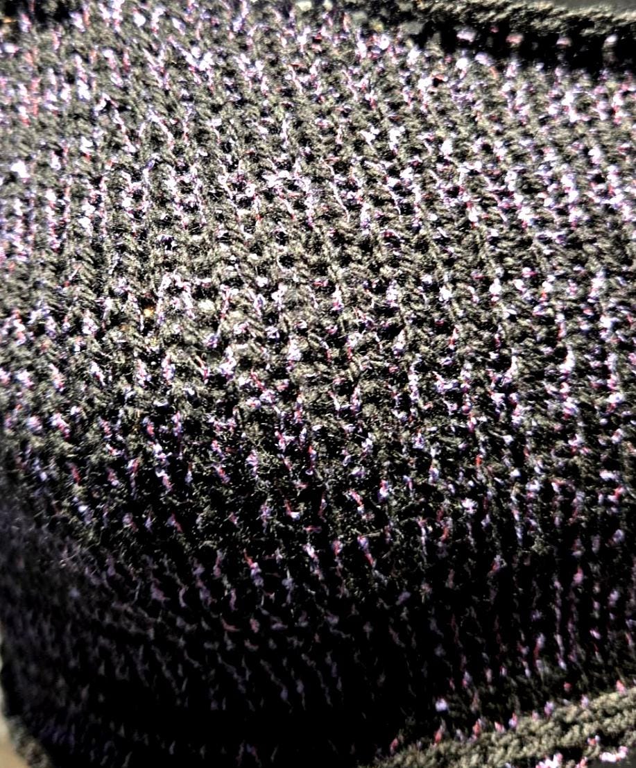 Knitted Emo Vest Top Purple Black Festival Summer Gothic Size 8 - 12 Punk VS2