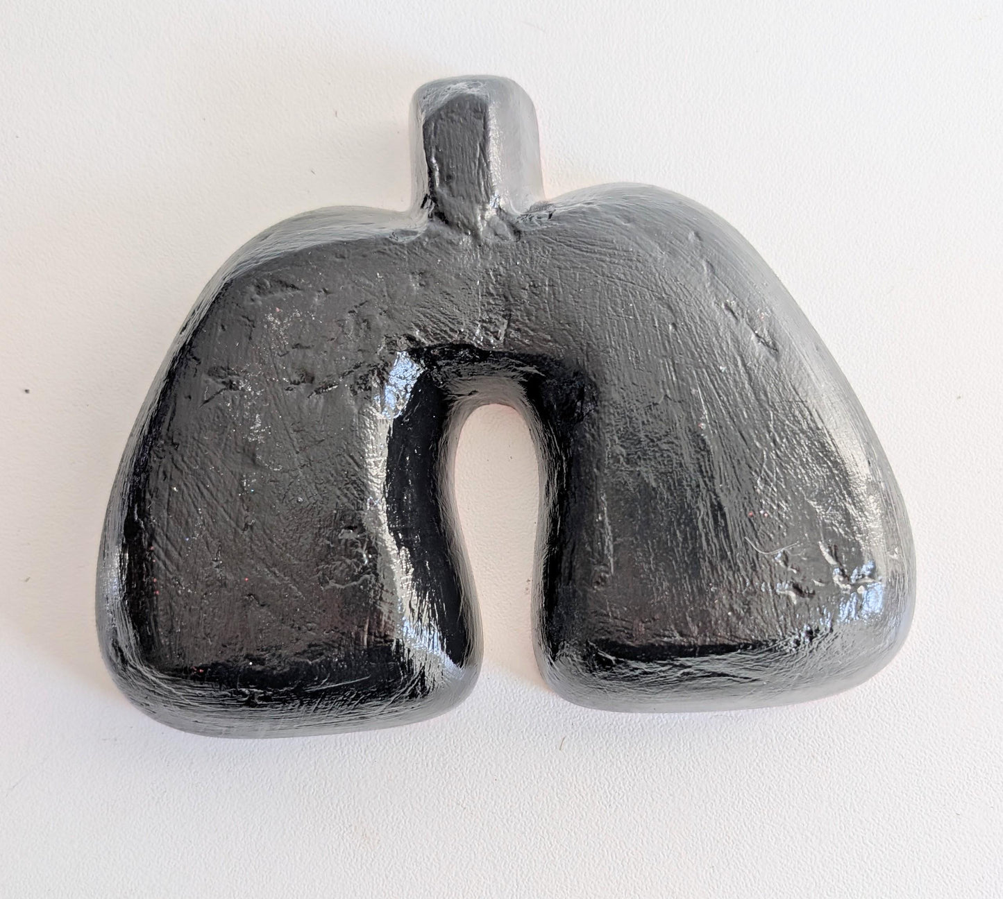 Hand Cast Lungs Trinket Dish: Black & Red Gothic Halloween Decor