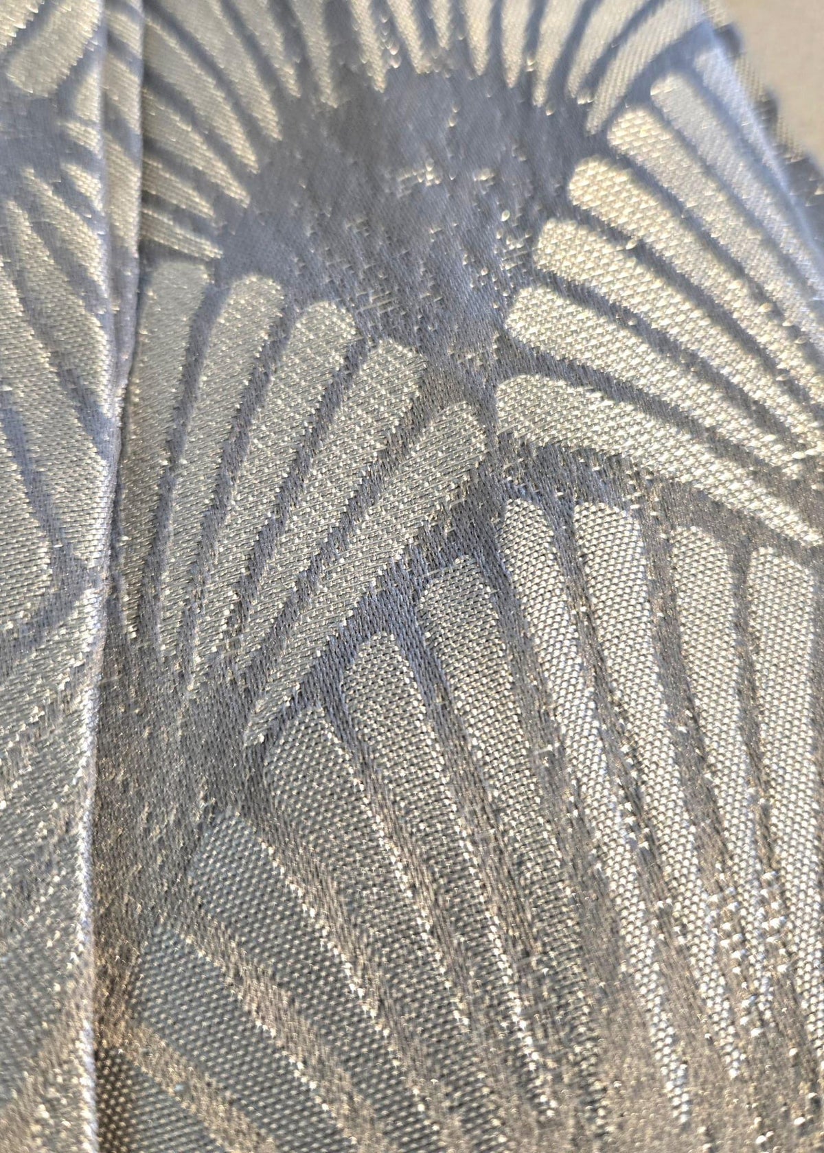 Silver Grey Jacquard Cravat Tie - Steampunk, Victorian, Wedding Gothic
