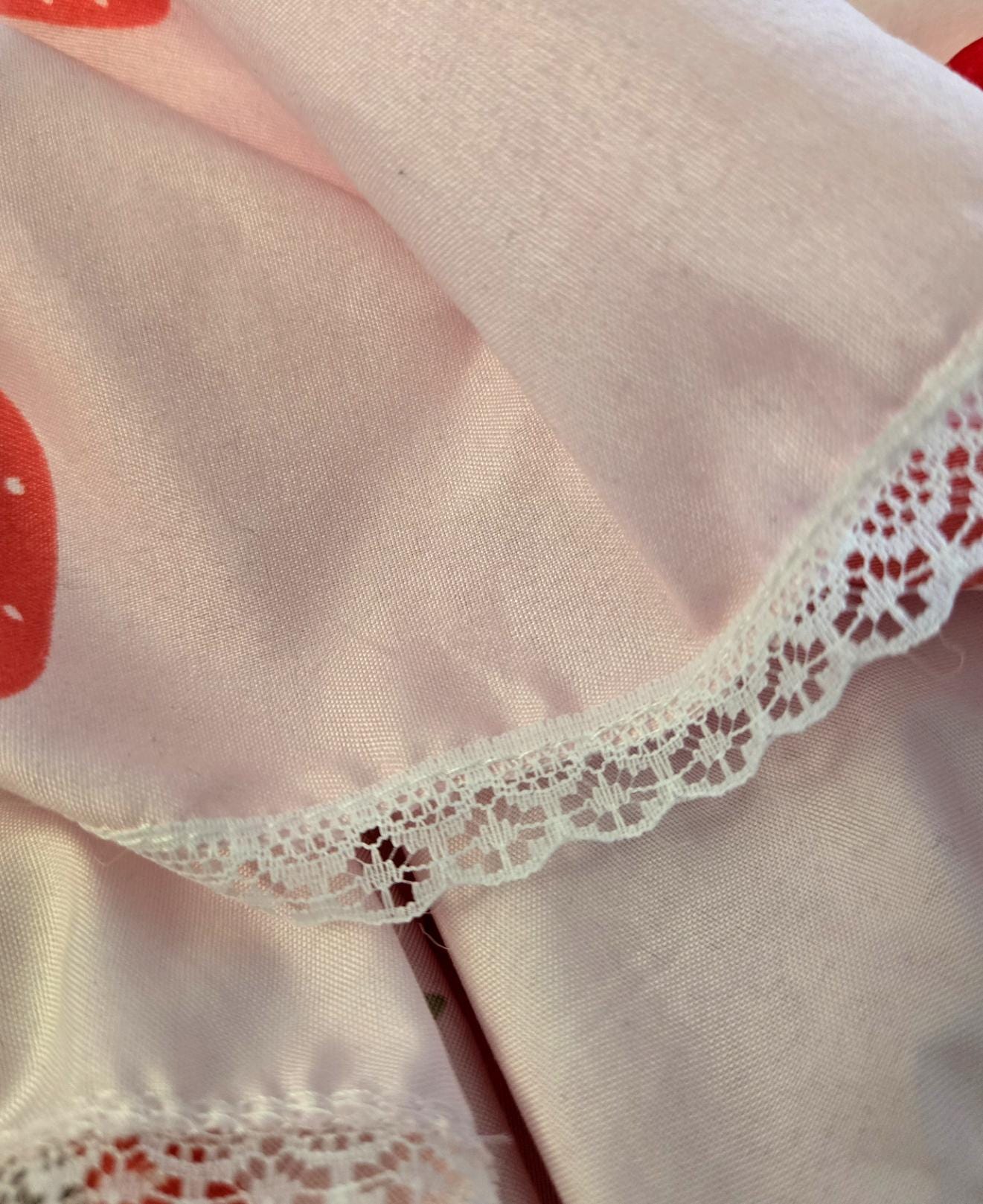 Pink Red White Strawberries Lolita Cake Skirt - Y2K Tutu Gothic Kawaii Size 8 - 12 (UK)