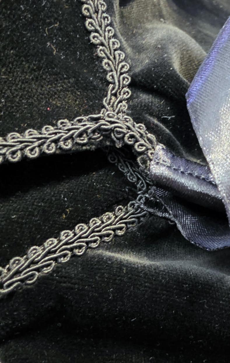 Black Velvet Capelet Cape - Braid Trim, Victorian Steampunk Costume Whitby