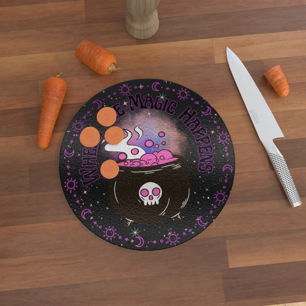 Where the Magic Happens Glass Chopping Board - Oh My Gothness