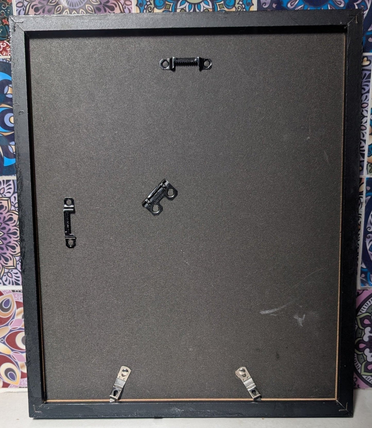 10 x 12" Picture Frame. Portrait Wall Hanging. Black with Copper Skulls. Gothic Home Decor Gift - Oh My Gothness