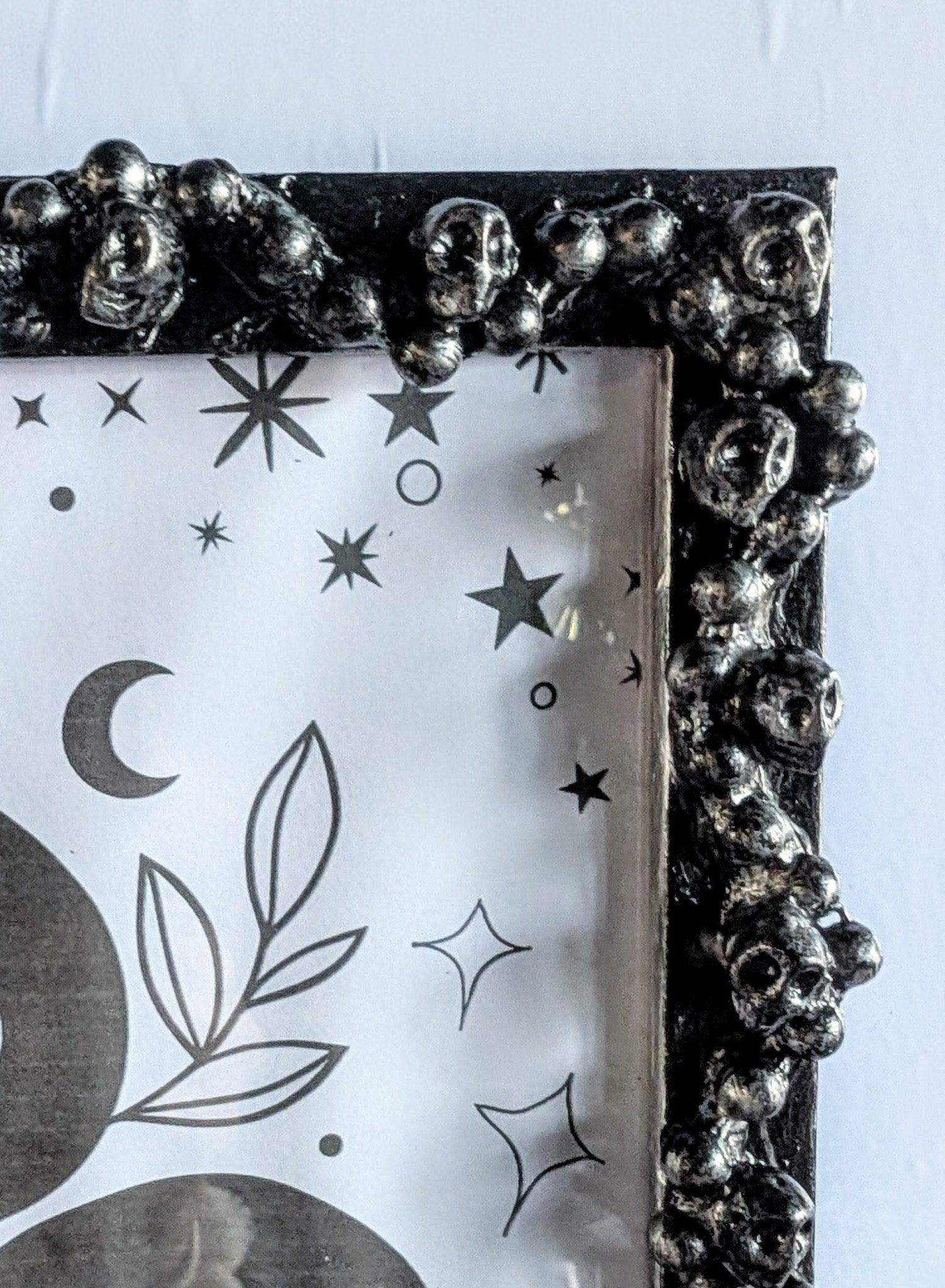 10 x 8" Picture Frame Skulls Blackened Silver Portrait Wall Hanging Gothic Home Decor - Oh My Gothness