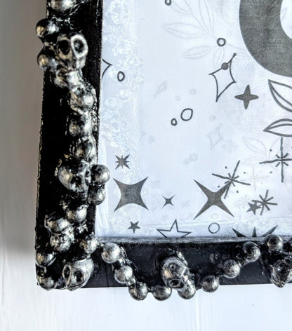 10 x 8" Picture Frame Skulls Blackened Silver Portrait Wall Hanging Gothic Home Decor - Oh My Gothness