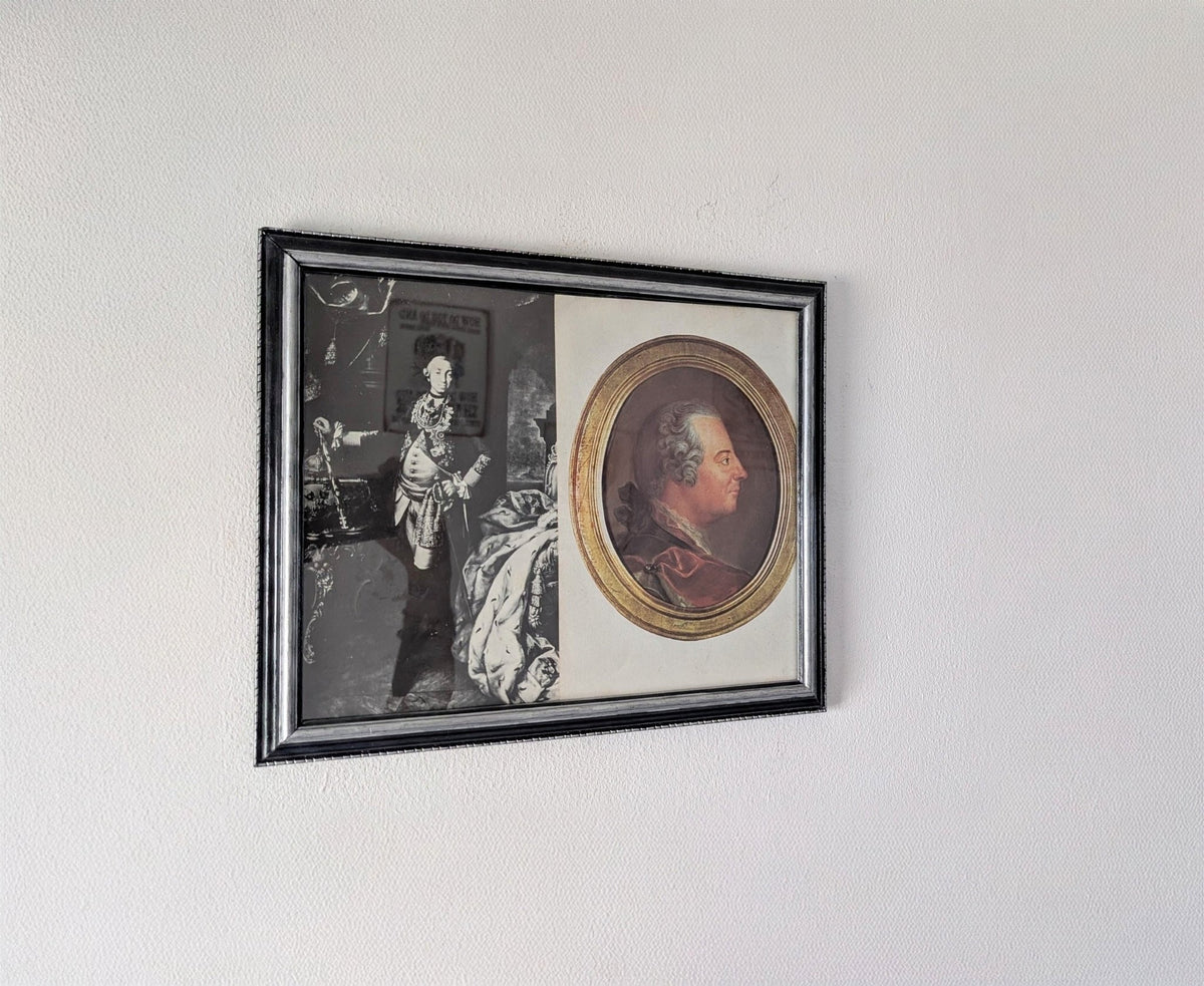 12" x 10" Wall Hanging Large Landscape Picture Frame in Black with Silver Border Detail - Oh My Gothness