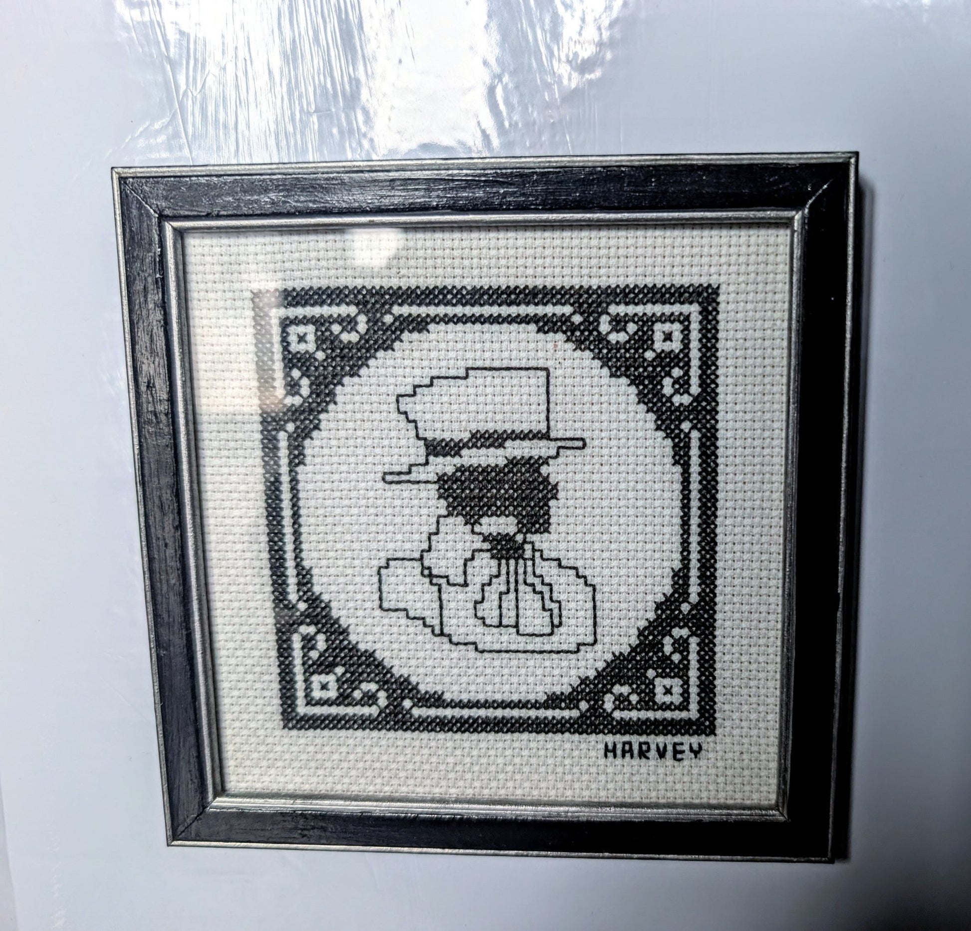 2 x Black & Silver 5½" Square Picture Frames. Wall Hanging Only Simple Gothic House Decor - Oh My Gothness
