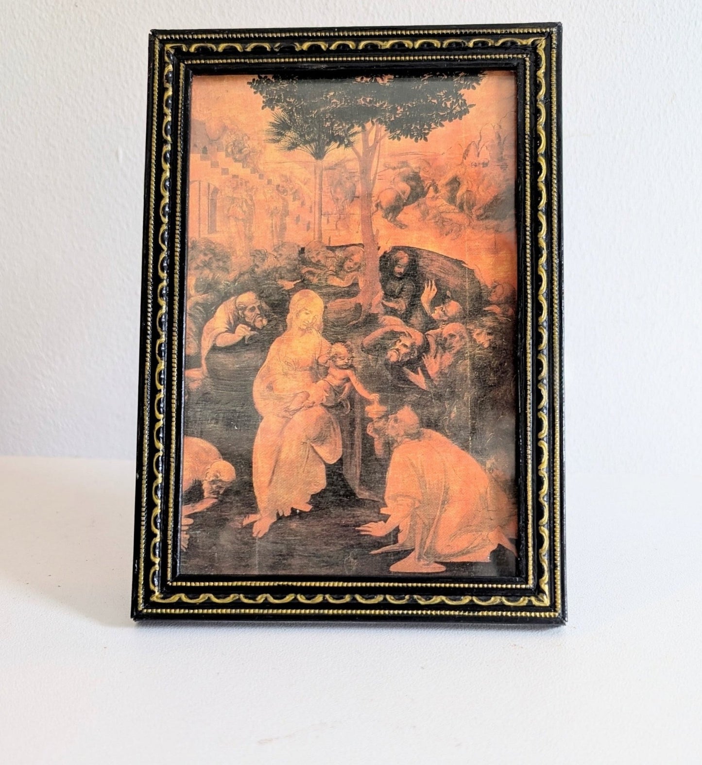 4 x 6" Portrait Freestanding Picture Frame. Simple Black and Gold Gothic Home Decor - Oh My Gothness