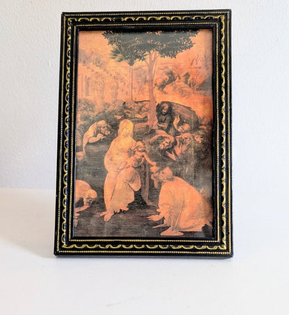 4 x 6" Portrait Freestanding Picture Frame. Simple Black and Gold Gothic Home Decor - Oh My Gothness