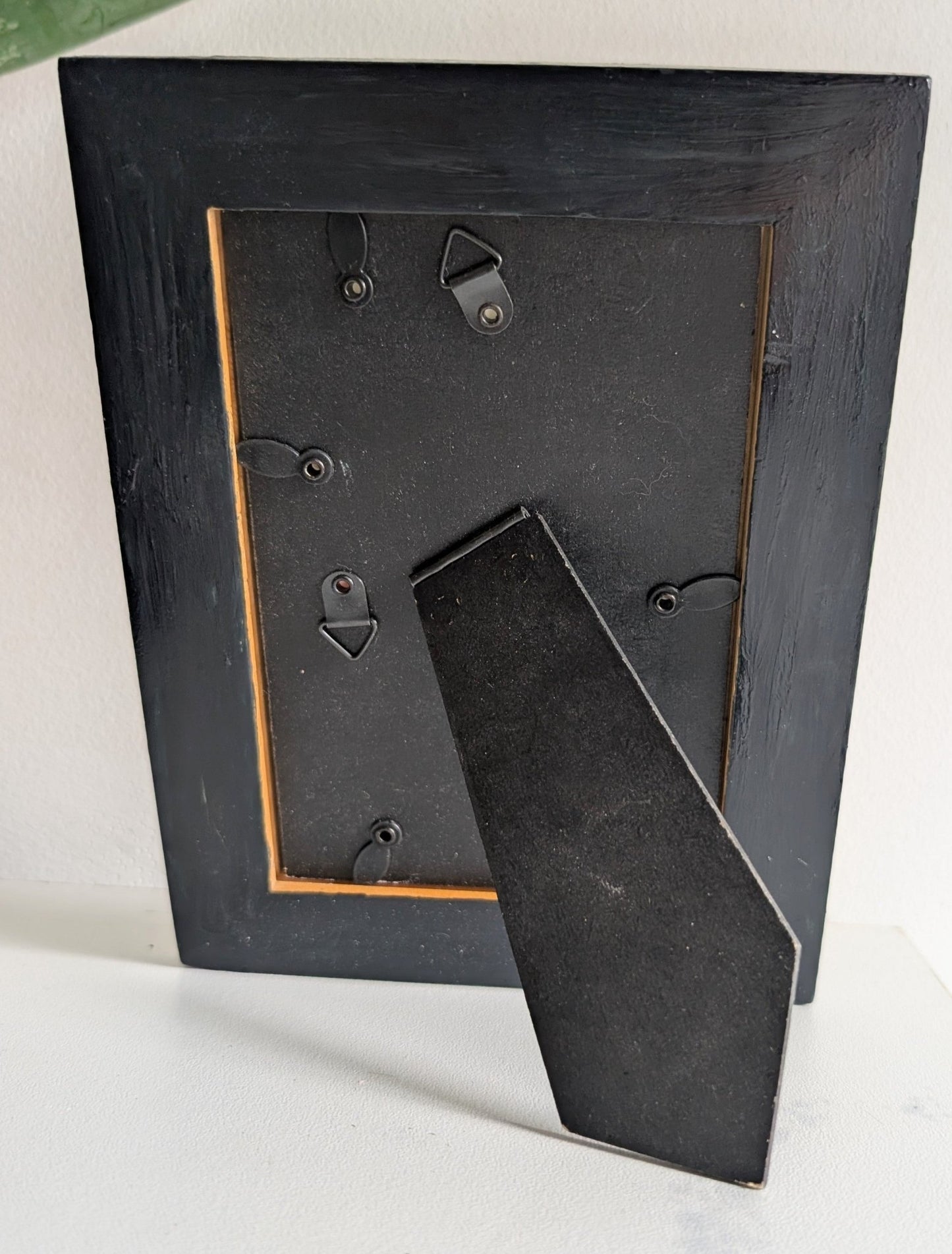 6 x 4" Wooden Picture Frame Wall Hanging and Freestanding Dark Blue and Silver Celestial Home Decor Gift - Oh My Gothness