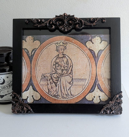 7.5 x 6.5" landscape wall hanging or freestanding picture photo frame. Black + antique gold baroque rococo inspired elegant home decor gift - Oh My Gothness