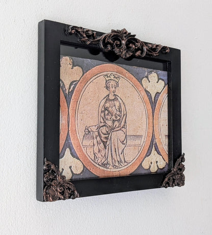 7.5 x 6.5" landscape wall hanging or freestanding picture photo frame. Black + antique gold baroque rococo inspired elegant home decor gift - Oh My Gothness