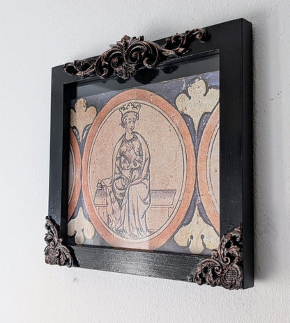 7.5 x 6.5" landscape wall hanging or freestanding picture photo frame. Black + antique gold baroque rococo inspired elegant home decor gift - Oh My Gothness