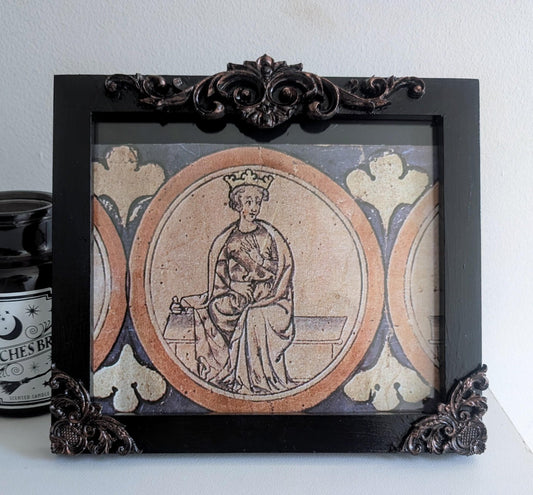7.5 x 6.5" landscape wall hanging or freestanding picture photo frame. Black + antique gold baroque rococo inspired elegant home decor gift - Oh My Gothness