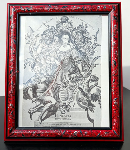8 x 10" Portrait Free Standing Picture Frame. Red, Crows, Trees, Diamantes, Skulls - Gothic Home Decor - Oh My Gothness