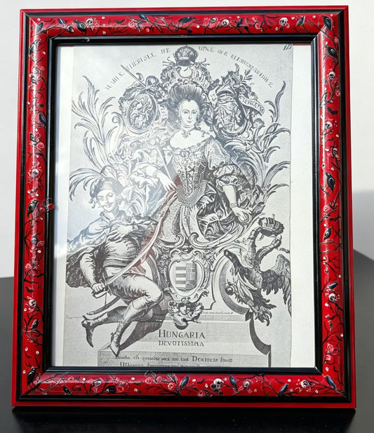 8 x 10" Portrait Free Standing Picture Frame. Red, Crows, Trees, Diamantes, Skulls - Gothic Home Decor - Oh My Gothness