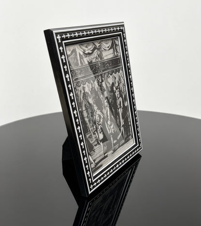 8 x 6" Picture Frame Portrait Freestanding Black and White Decorative Crosses - Gothic Home Decor - Oh My Gothness