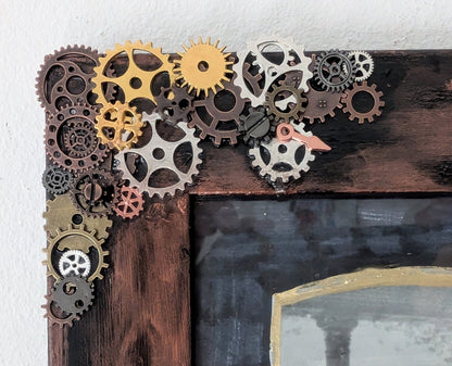 8 x 6 Portrait Wall Hanging Steampunk Inspired Photo Frame. Home Decor Gift - Oh My Gothness
