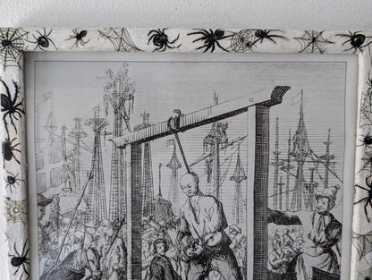8.5"X 10" portrait Gothic Photo Picture Frame. Wall hung decor Hand painted in white with spiders and webs horror fan arachnophobia gift - Oh My Gothness