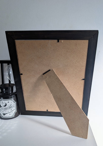 10 x 8" Black and White Bats and Stars Wooden Portrait Free Standing Picture Frame