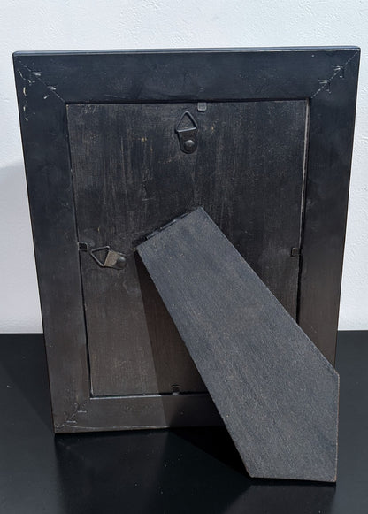 7" x 5" Black and White Moon and Stars Diamante Freestanding or Wall hanging Photo Frame Home Decor Gift