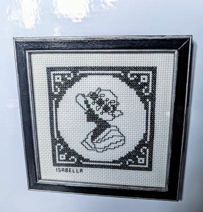 2 x Black & Silver 5½" Square Picture Frames. Wall Hanging Only Simple Gothic House Decor