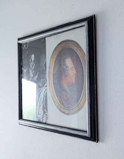 12" x 10" Wall Hanging Large Landscape Picture Frame in Black with Silver Border Detail