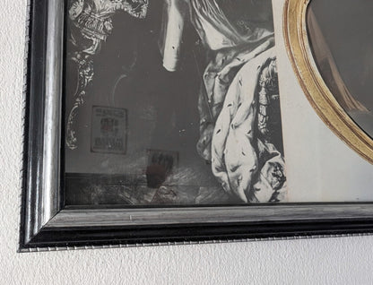 12" x 10" Wall Hanging Large Landscape Picture Frame in Black with Silver Border Detail
