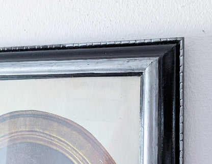 12" x 10" Wall Hanging Large Landscape Picture Frame in Black with Silver Border Detail