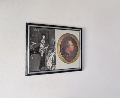 12" x 10" Wall Hanging Large Landscape Picture Frame in Black with Silver Border Detail