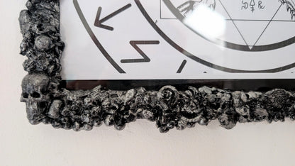 12" x 10" Chunky Blackened Silver Gothic Inspired Horror Picture Frame Landscape Home Decor Gift