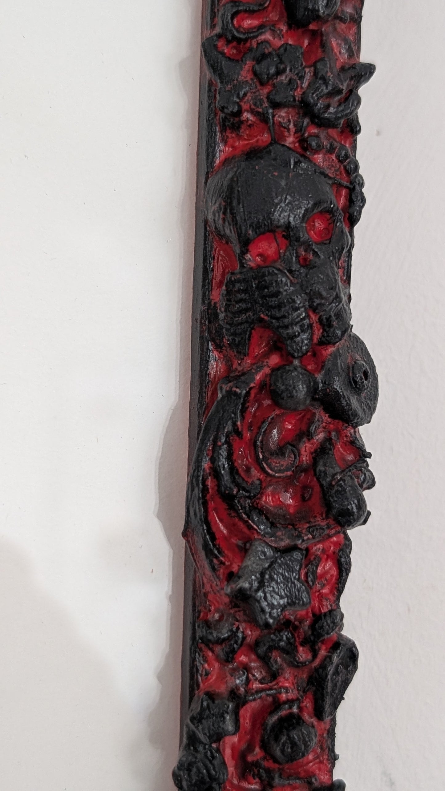 10 x 12" Picture Frame Wall Hanging Chunky Gothic Inspired Horror Home Decor In Red and Black