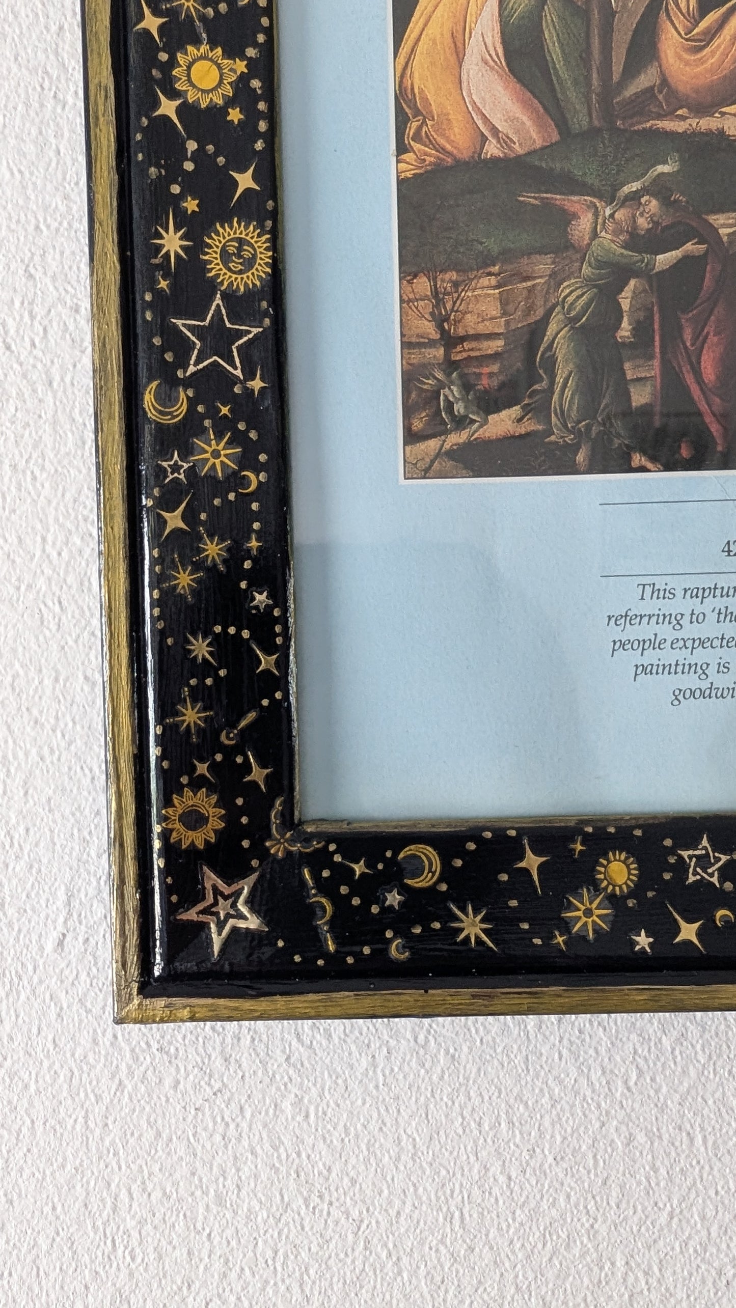 A4 8 x 12" Dark Blue & Gold Celestial Certificate/ Art Display Picture frame.