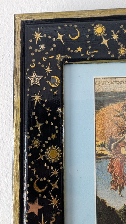 A4 8 x 12" Dark Blue & Gold Celestial Certificate/ Art Display Picture frame.