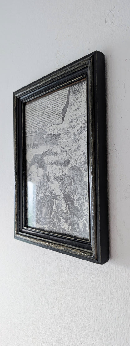 6 x 8" Portrait Picture Frame - Wall Hanging - Black Gold Dark Academia Gothic Home Decor