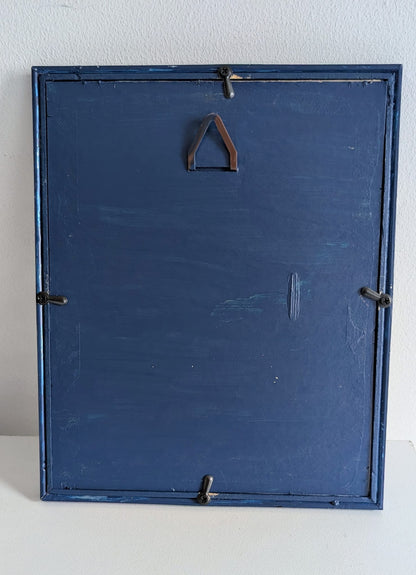 10 x 8" Blue + SIlver Holographic Celestial Wall Hanging Portrait Photo Frame Home Decor Gift