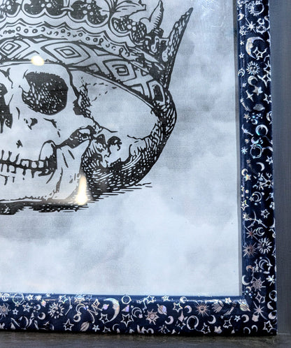 10 x 8" Blue + SIlver Holographic Celestial Wall Hanging Portrait Photo Frame Home Decor Gift