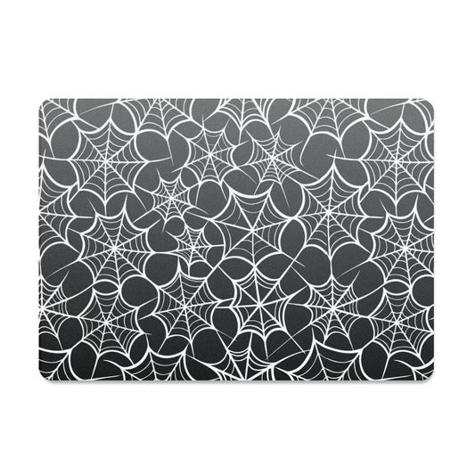 Black and White Cobweb / Spiderwebs Heatproof Tempered Glass Chopping / Cutting Board Worktop Saver - Oh My Gothness