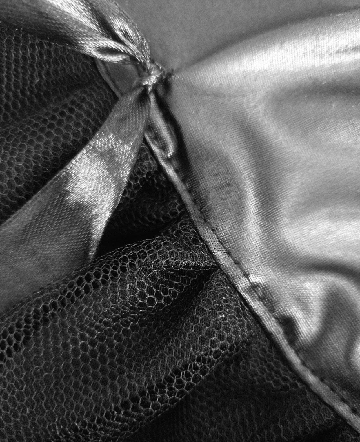 Black Faux Leather & Net Lolita Tutu Skirt - Punk Gothic Emo Kawaii Size 6 - 10 (UK) - Oh My Gothness