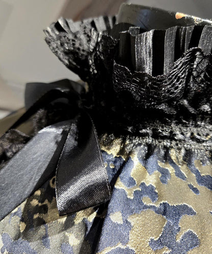 Black Gold Brocade Victorian Cape Capelet Whitby Regency Circular Gothic Theatre Costume Reenactment CP54 - Oh My Gothness