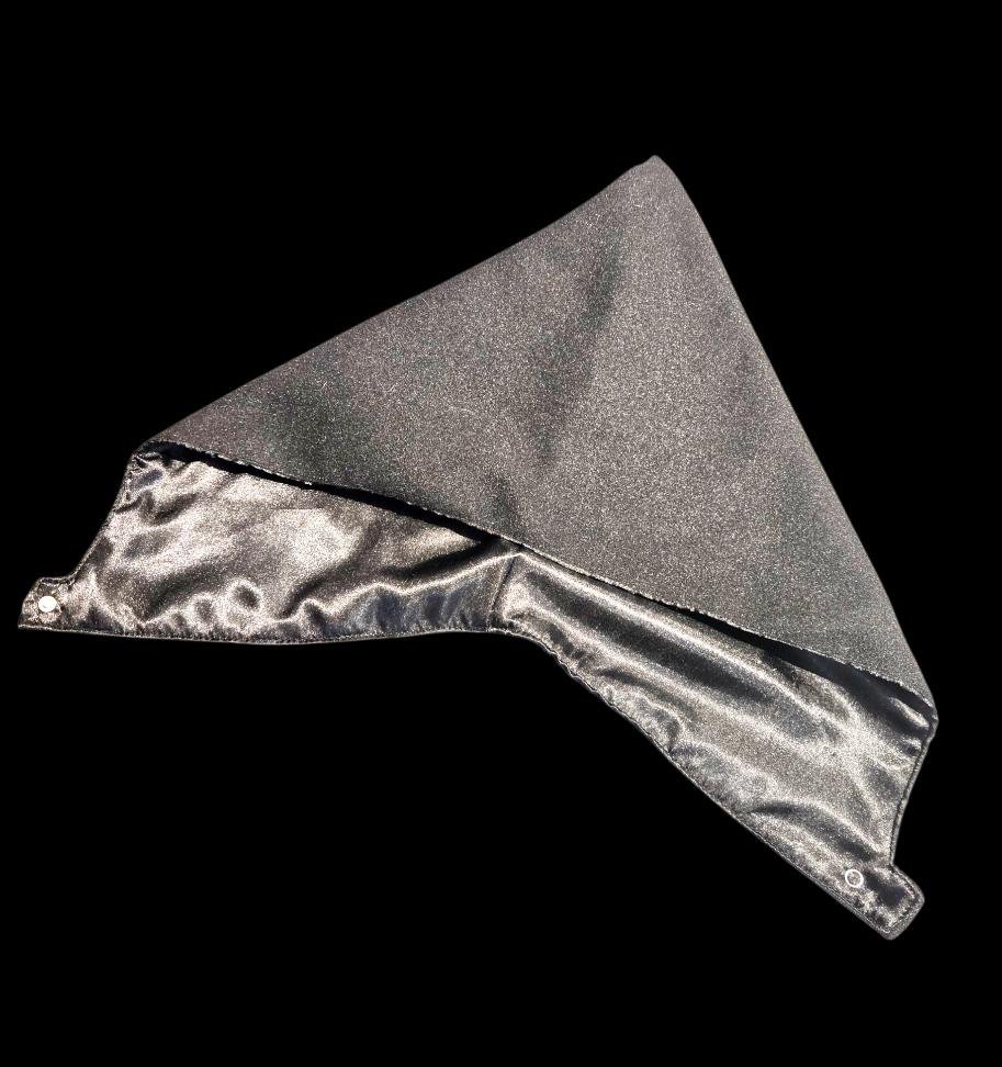 Black Hood Satin Lining Goth Larp ReEnactment Whimsical Fairy Adult Winter HT54 - Oh My Gothness
