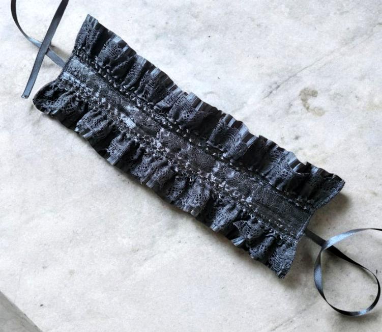 Black Lace Neck Ruff Collar - Steampunk, Gothic, Cosplay - Oh My Gothness