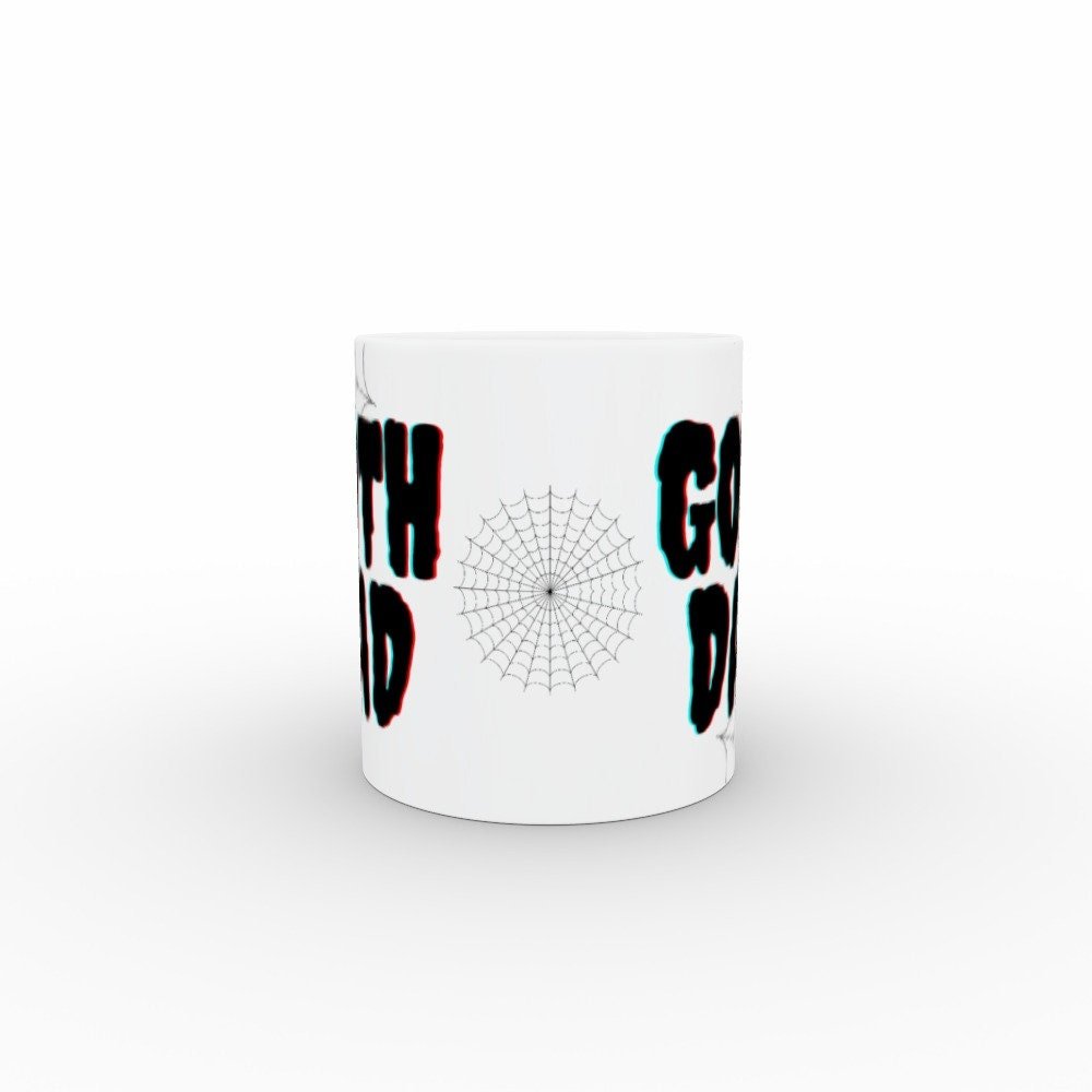 Ceramic Mug 11oz Gift Boxed Fun Mono Goth Dad BlackWhite Fathers Day Birthday - Oh My Gothness