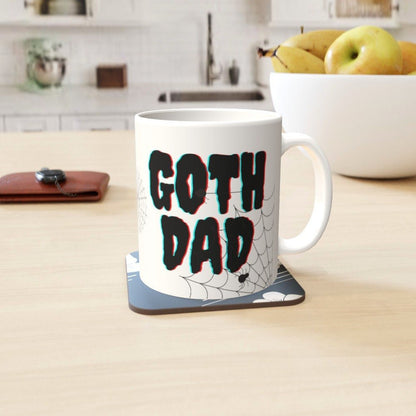 Ceramic Mug 11oz Gift Boxed Fun Mono Goth Dad BlackWhite Fathers Day Birthday - Oh My Gothness