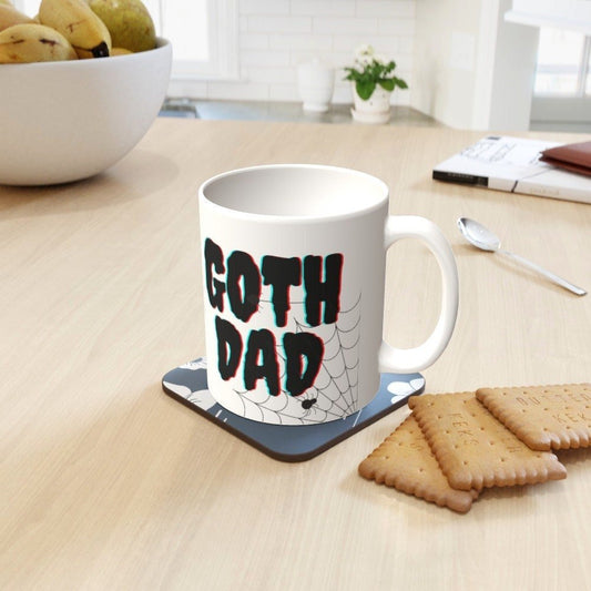 Ceramic Mug 11oz Gift Boxed Fun Mono Goth Dad BlackWhite Fathers Day Birthday - Oh My Gothness