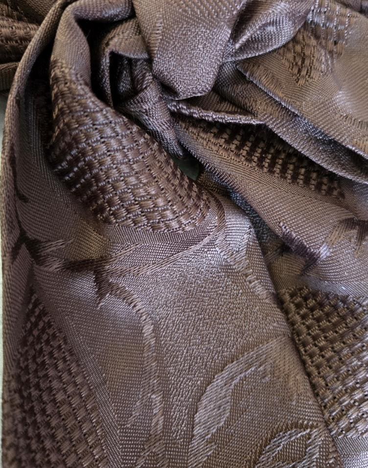 Dark Brown Jacquard Cravat Bow Self Tie - Steampunk Wedding - Oh My Gothness